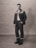 Костюм рабочий с брюками "Мастер плюс" серый, светло-серый, производство РБ