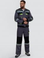 Костюм рабочий Ховард-1 IMP (тк.Смесовая,240) брюки, т.серый/черный/лимонный