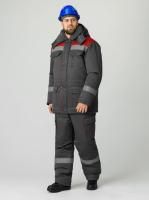 Костюм зимний рабочий Титан-Ультра IMP (тк.Смесовая,240) п/к, т.серый/красный