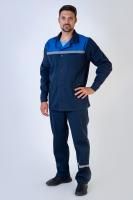 Костюм рабочий "Стандарт-2" (тк. Смесовая 220 гр/м2) т.синий/василек. 