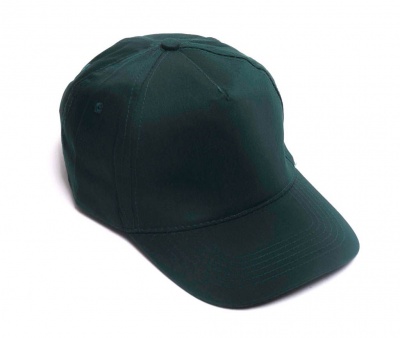 Кепка (бейсболка) 100% хлопок, темно-зеленая