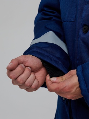 Костюм зимний Буря (тк.Смесовая,210) п/к, т.синий/васильковый