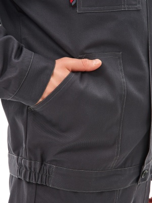 Костюм рабочий Липецк-1 CH с брюками (тк.Смесовая,280, хлопок 65%), т.серый/св.серый