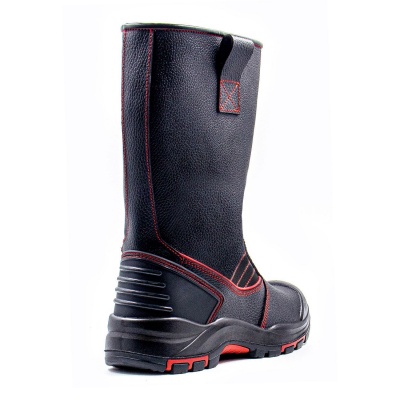 Cапоги рабочие кожаные зимние/шерстяной мех, подошва ПУ/Нитрил, МП МС черные 