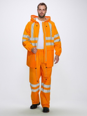 Костюм влагозащитный с брюками сигнальный СОП, оранжевый