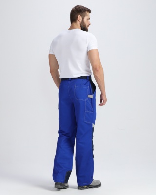 Костюм рабочий Формула (тк.Смесовая,240) брюки, васильковый/т.синий/серый