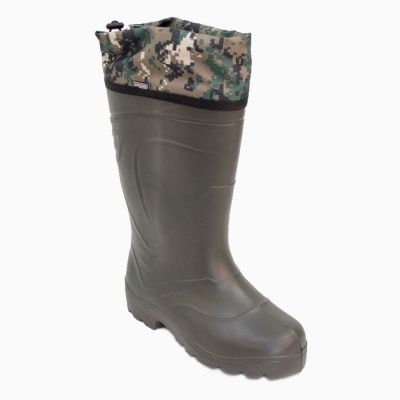 Сапоги утепленные из ЭВА с надставкой и 2-сл. чулком из фольг. полотна и натур. меха