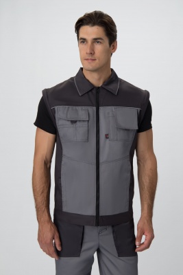 Куртка-трансформер в жилет Лидер IMP (тк.Смесовая,240), т.серый/св.серый