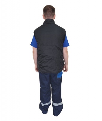 Жилет утепленный на флисе черный, РБ