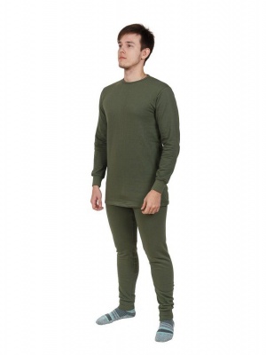 Белье нательное утепленное 100% х/б, фуфайка и кальсоны на манжетах