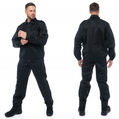 Костюм «ОХРАННИК» черный брюки (Смесовая 210)