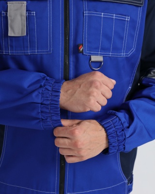 Костюм рабочий Формула (тк.Смесовая,240) брюки, васильковый/т.синий/серый