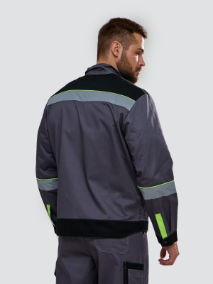 Костюм рабочий Ховард-1 IMP (тк.Смесовая,240) брюки, т.серый/черный/лимонный