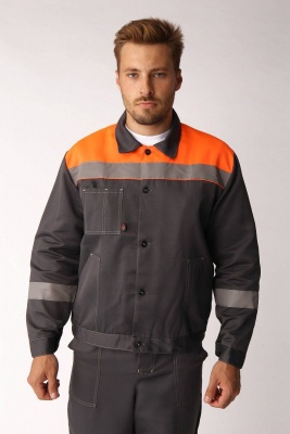 Костюм рабочий Легион-2 с п/к (тк.Смесовая,210), т.серый/оранжевый