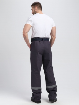 Костюм рабочий ИТР СОП UZ (тк.Саржа,250) брюки, т.серый/красный