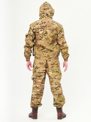 Костюм для рыбалки мужской летний (куртка-жилет+брюки-шорты) "Хищник" кмф "Мультикам"