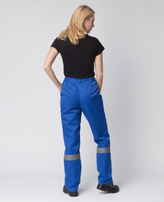 Костюм рабочий женский Весна-1 (тк.Смесовая,210) брюки, васильковый/серый