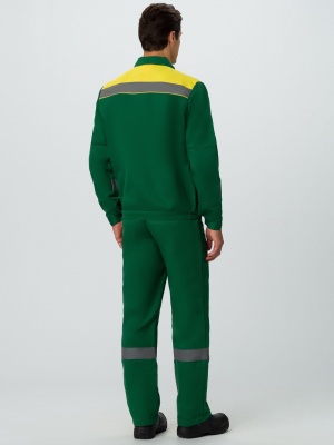 Костюм рабочий Легион-2 с п/к (тк.Смесовая,210), зеленый/желтый