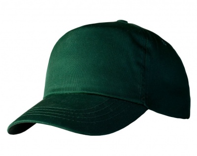 Кепка (бейсболка) темно-зеленая застежка пластик