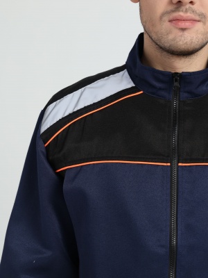 Костюм Практик  (тк.Смесовая,210) п/к, т.синий/черный, СОП