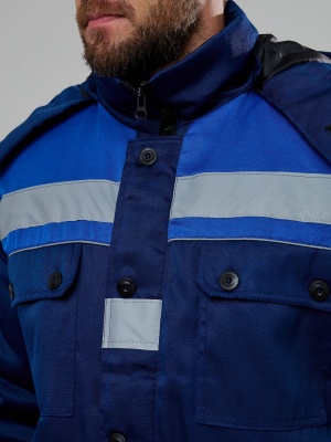 Костюм зимний Буря (тк.Смесовая,210) п/к, т.синий/васильковый