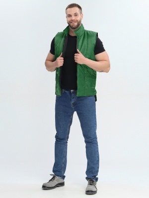 Жилет утепленный Универсальный (тк.Оксфорд), т.зеленый