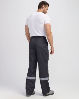 Костюм рабочий Легион Премиум-1 СОП CH (тк.Смесовая,240) брюки, т.серый/красный