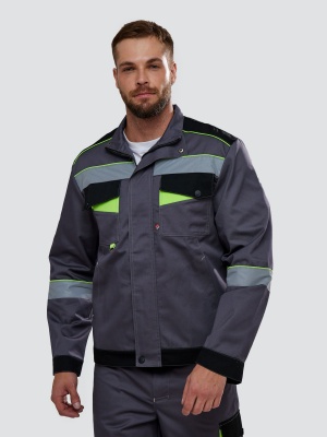 Костюм рабочий Ховард-1 IMP (тк.Смесовая,240) брюки, т.серый/черный/лимонный