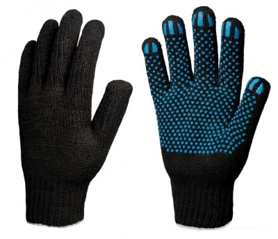 Перчатки х/б 7,5кл. с ПВХ точка 6 нитей