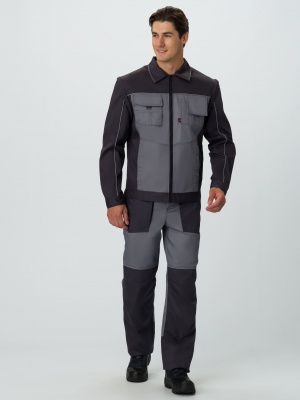 Куртка-трансформер в жилет Лидер IMP (тк.Смесовая,240), т.серый/св.серый