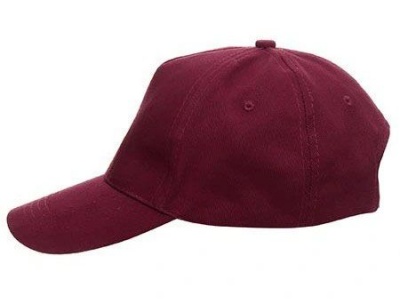 Кепка (бейсболка) бордовая застежка пластик