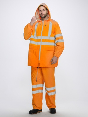 Костюм влагозащитный с брюками сигнальный СОП, оранжевый