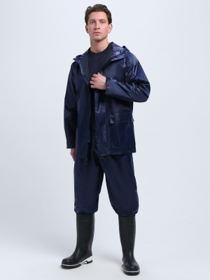 Костюм влагозащитный т. синий ProfLine Leader (ПВХ, плотность ткани240)