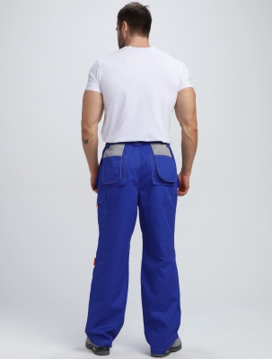 Костюм рабочий Союз-Профессионал-1 CH (тк.Смесовая,240) брюки, васильковый/св.серый/оранжевый