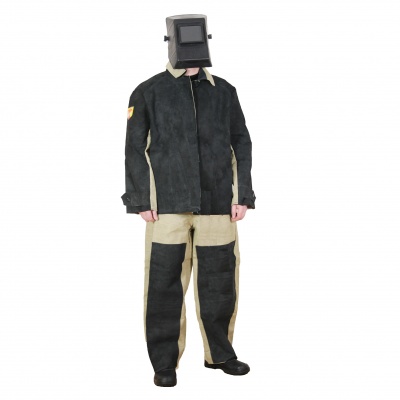 Утепленный костюм сварщика брезентовый со спилком