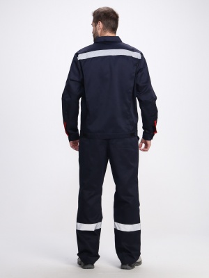 Костюм рабочий Фаворит-1 СОП усиленный IMP (тк.Смесовая,210) брюки, т.синий/васильковый/красный