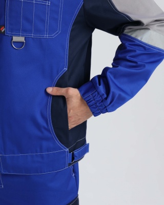 Костюм рабочий Формула (тк.Смесовая,240) брюки, васильковый/т.синий/серый