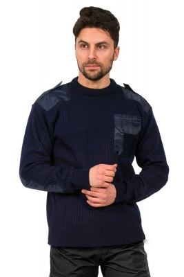 Джемпер(Свитер) форменный с усилением, черный