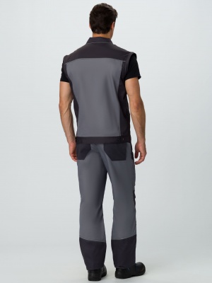 Куртка-трансформер в жилет Лидер IMP (тк.Смесовая,240), т.серый/св.серый