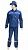 Костюм с брюками "Техник" т.синий/василек 76% хлопка, РБ