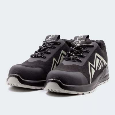 Кроссовки рабочие черно-серые подошва ПУ/ТПУ, композитный подносок, кевларовая антипрокольная стелька мод.5230ККС