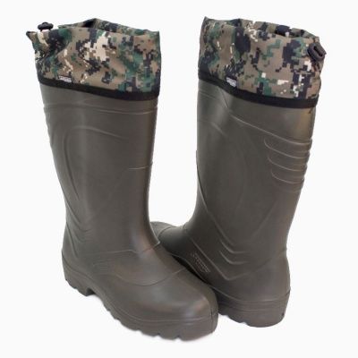 Сапоги утепленные из ЭВА с надставкой и 2-сл. чулком из фольг. полотна и натур. меха