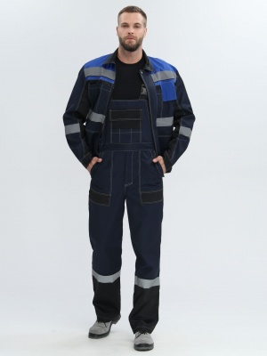 Костюм рабочий Виватный-2 IMP (тк.Смесовая,220) п/к, т.синий/черный/васильковый