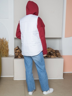 Жилет утепленный Комфорт (Дюспо), белый