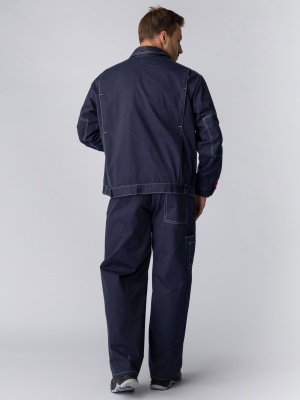 Костюм рабочий  Флагман-Фаворит-1 СОП (тк.Саржа,250) брюки, т.синий/васильковый (арт.87482974)