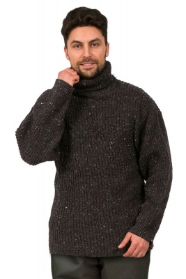 Свитер для рыбака из шерсти с акрилом, серый