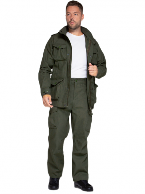 Костюм мужской "Капрал" летний тк. Канвас (100% хлопок) цв.серо-оливковый