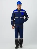 Костюм рабочий Виват-1 Премиум (тк.Смесовая,240) брюки, т.синий/черный/васильковый