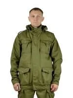 Костюм мужской "Капрал" летний тк. Cаржа (100% хлопок) цв. хаки