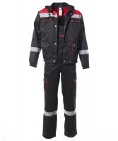 Костюм «АНТЕЙ» с КАПЮШОНОМ черный с красным